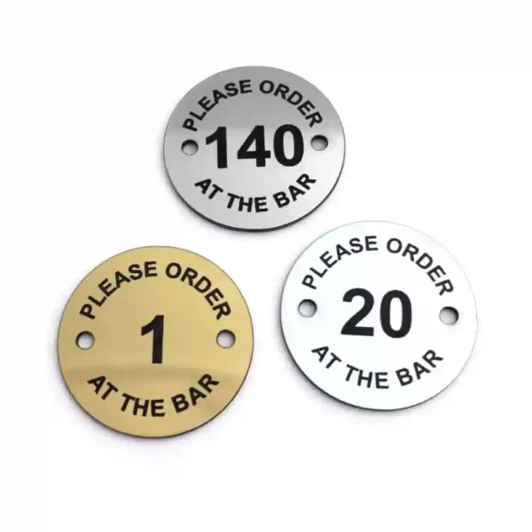 Disc Table Number - Metal Effect