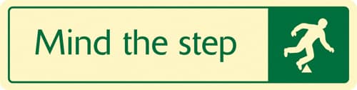Mind the Step Sign - Metal Door Signs