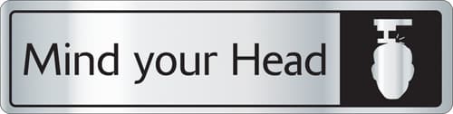 Mind Your Head Sign - Metal Door Signs - Image 7