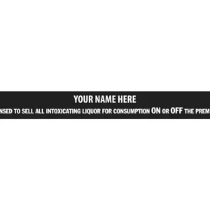 Licensed to Sell ON or OFF the Premises Bar Sign