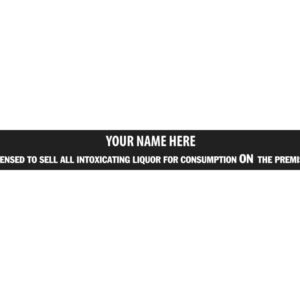 Licensed to sell ON the premises Bar Sign