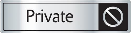 Private Sign - Metal Door Signs