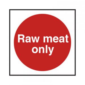 Raw Meat Only Sticker Sign