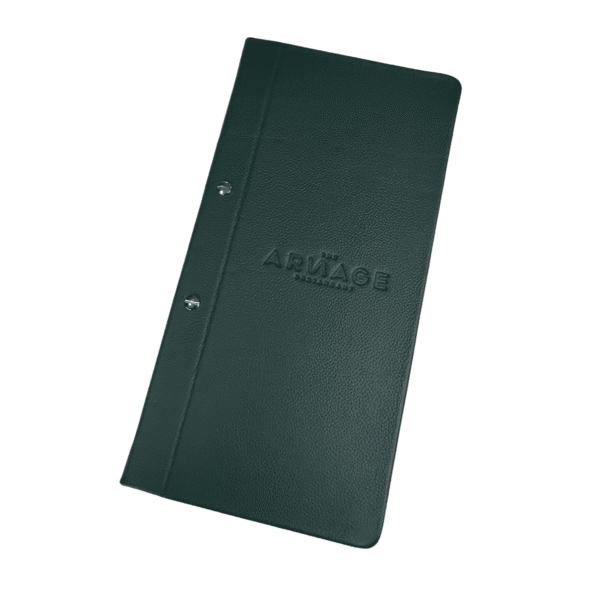 Green Real Leather Menu Covers