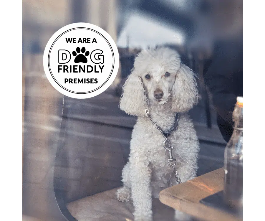 We are a Dog Friendly Window Sticker - Smart Hospitality Supplies