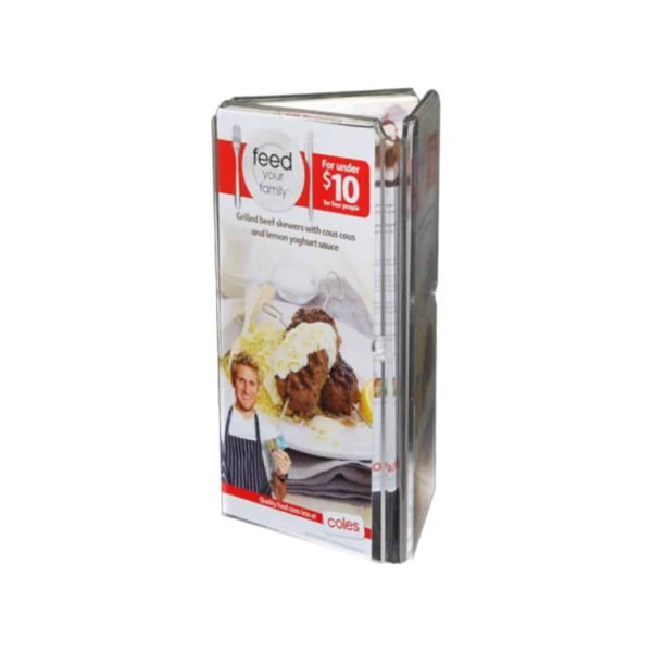 3 Sided 1/3rd A4 Portrait Menu Holder - Image 3
