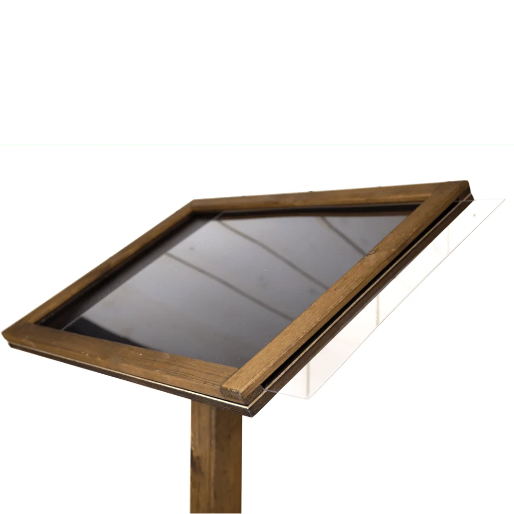 Rustic Chalkboard Menu Stand