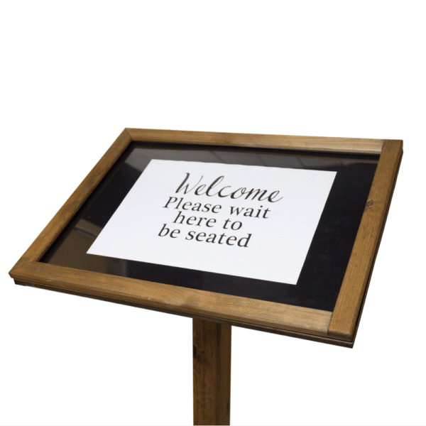 Rustic Chalkboard Menu Stand