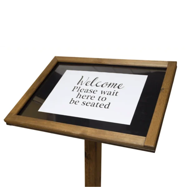 Rustic Chalkboard Menu Stand
