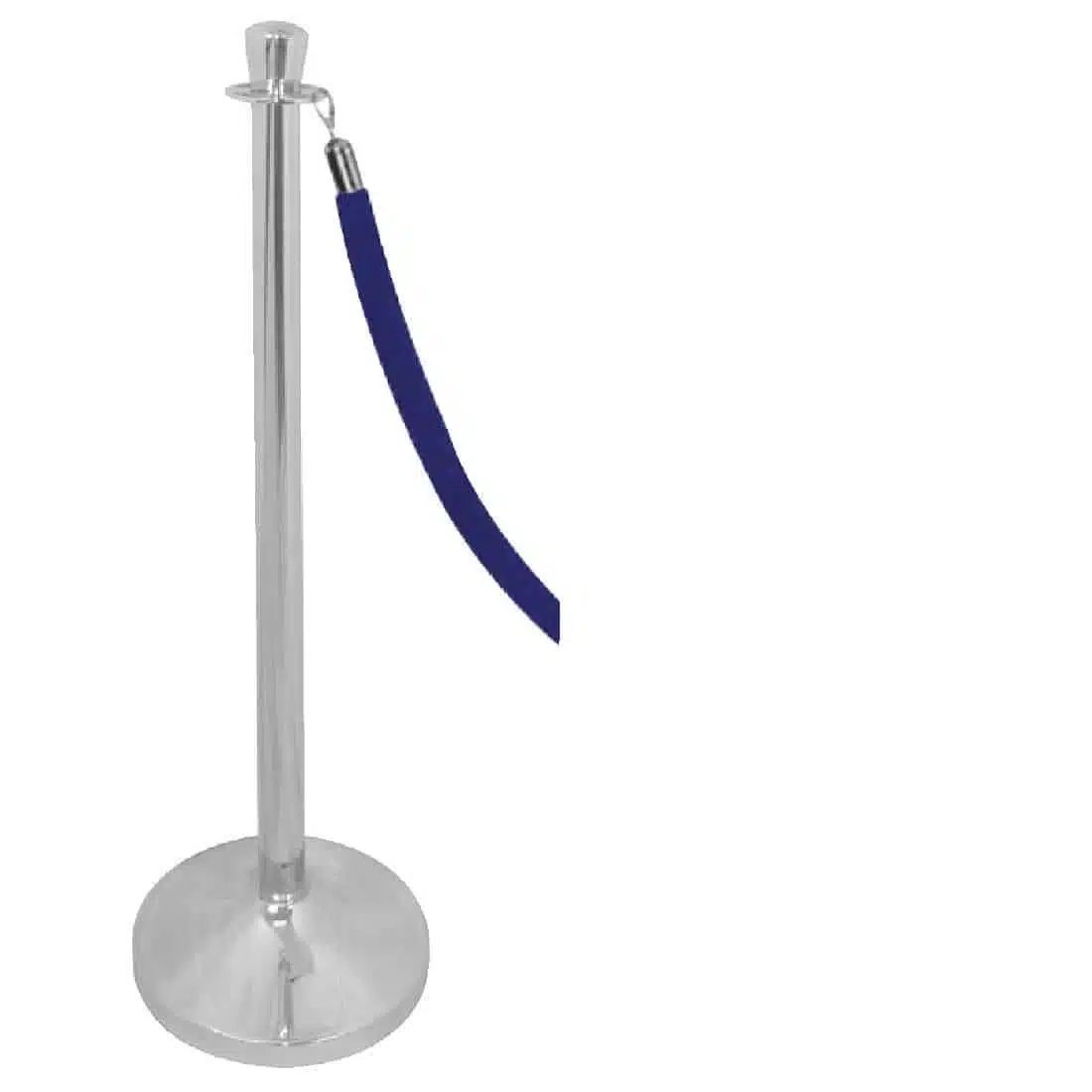 Bolero Stainless Steel Flat Top Barrier Post - Image 4