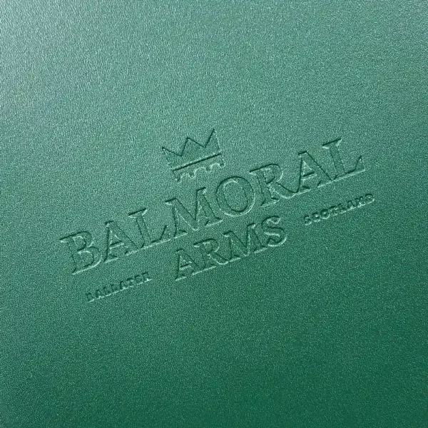 Saddle Hide Leather Menu Cover Deboss