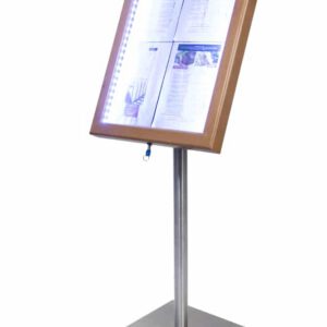 Teak Effect Illuminated Menu Stand (Base Included)