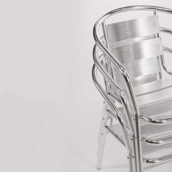 Bolero Aluminium Stacking Chairs (Pack of 4) - Image 5