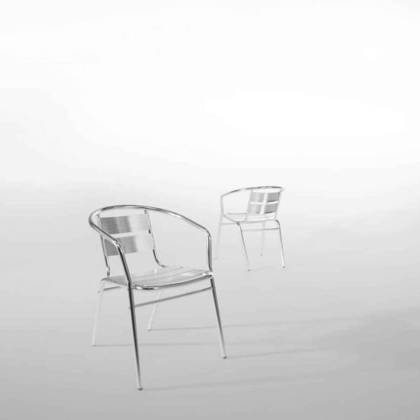 Bolero Aluminium Stacking Chairs (Pack of 4) - Image 8