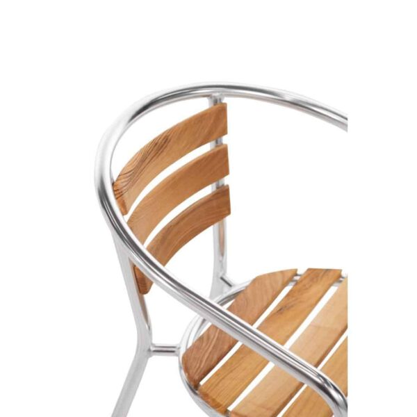 Bolero Aluminium and Ash Chairs (Pack of 4) - Image 3