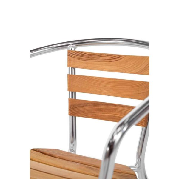 Bolero Aluminium and Ash Chairs (Pack of 4) - Image 5