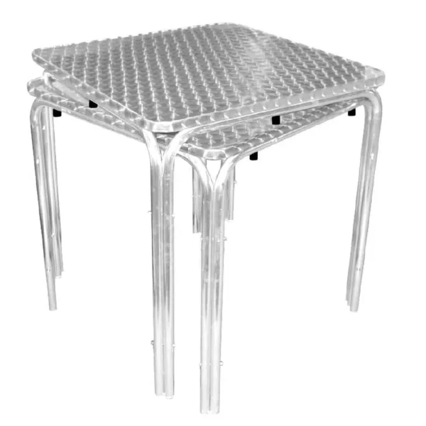 Bolero Square Stacking Table Stainless Steel 700mm - Image 4