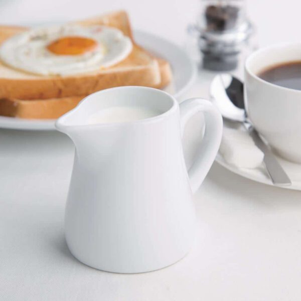 Olympia Whiteware Cream and Milk Jugs 170ml 6oz - Image 2