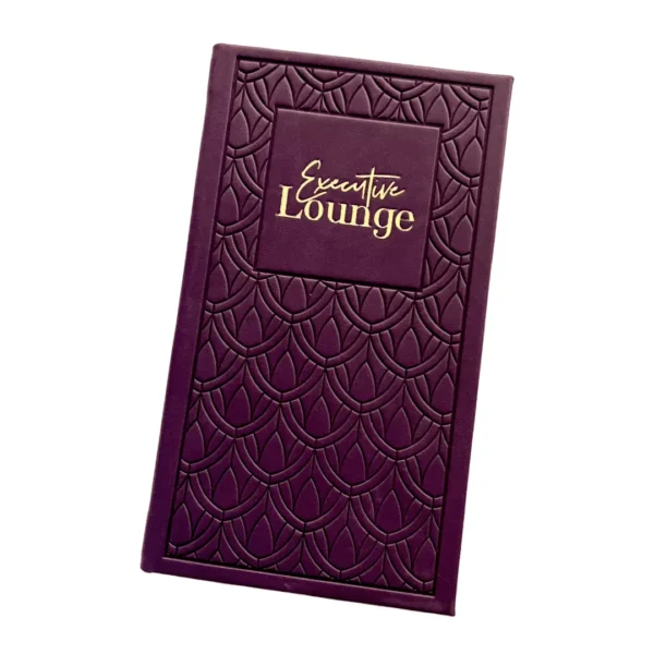 Purple Vivella Menu Cover