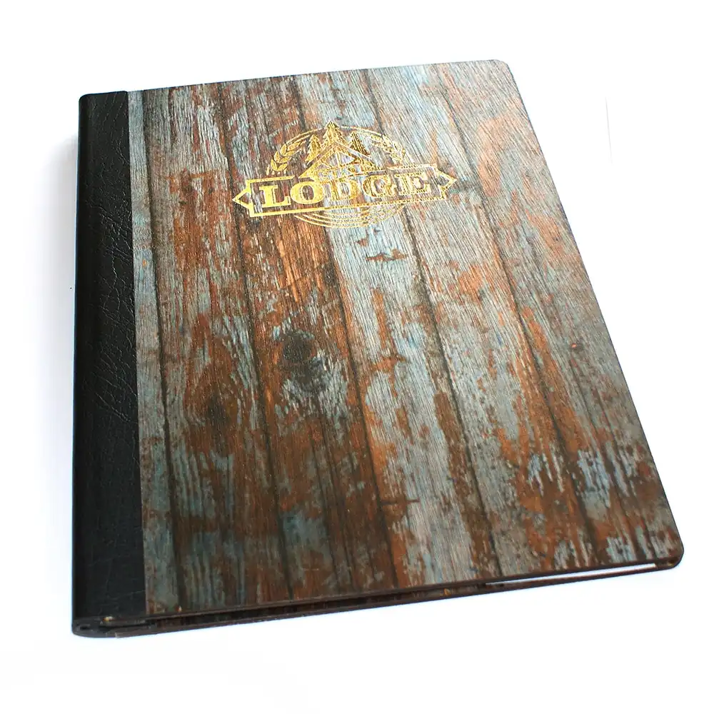 Digitally Printed Wood Veneer Menu Covers