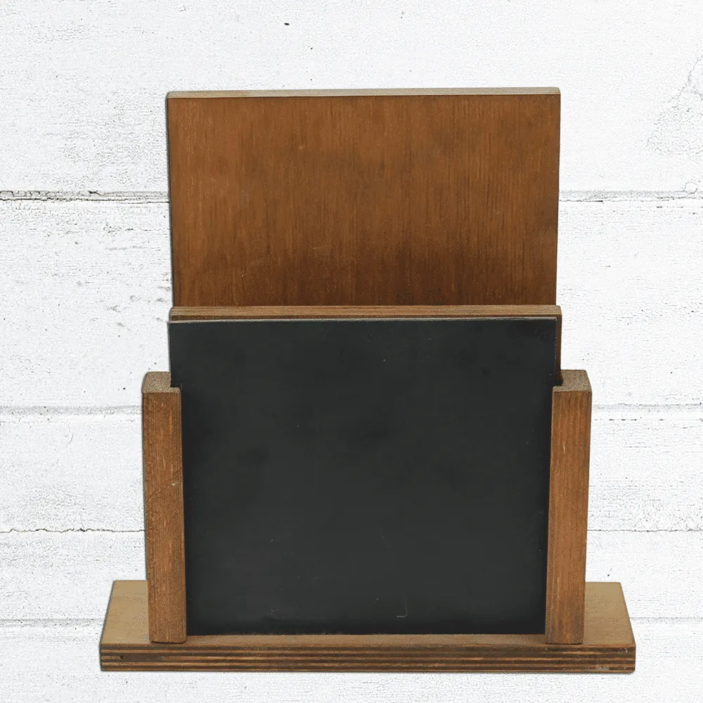 Wooden Menu Holder with Chalk Board - Image 4