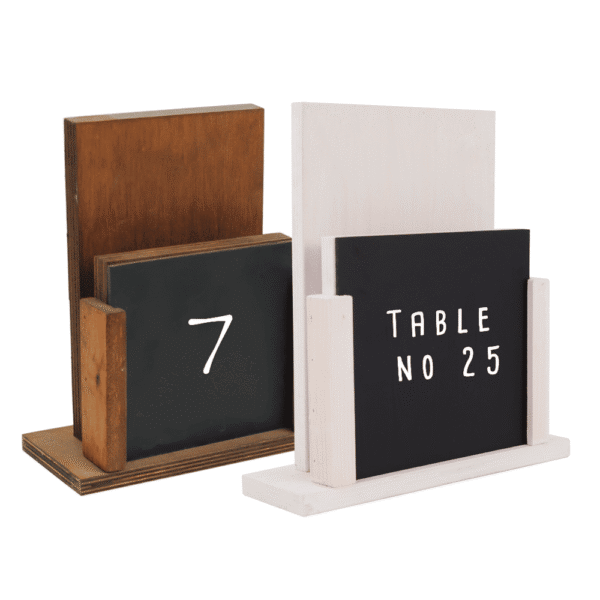 Wooden Menu Holder with Chalk Board - Image 5