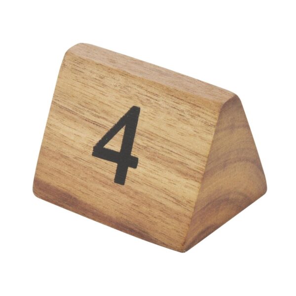 Olympia Acacia Table Number Signs Numbers