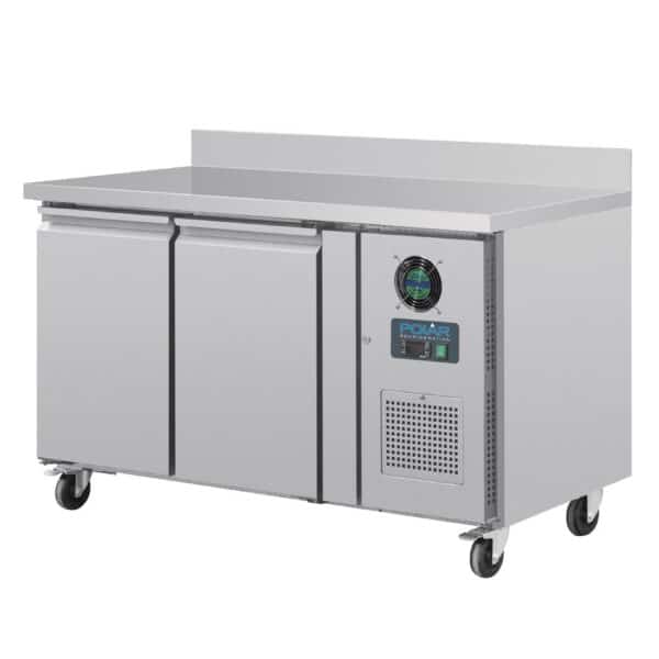 Polar Counter 2 Door Freezer with Upstand 282 Ltr