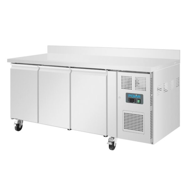 Polar Counter 3 Door Freezer with Upstand 417 Ltr