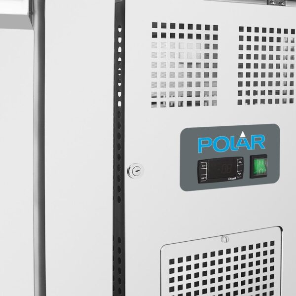 Polar Counter 3 Door Freezer with Upstand 417 Ltr