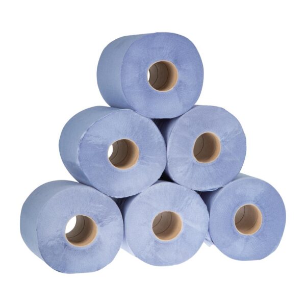 Jantex Centrefeed Blue Roll 2ply 120m 6 Pack