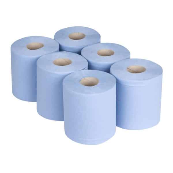 Jantex Centrefeed Blue Roll 2ply 120m 6 Pack