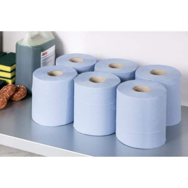 Jantex Centrefeed Blue Roll 2ply 120m 6 Pack