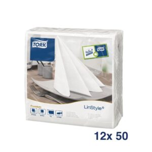 Tork Linstyle Dinner Napkin White 400mm