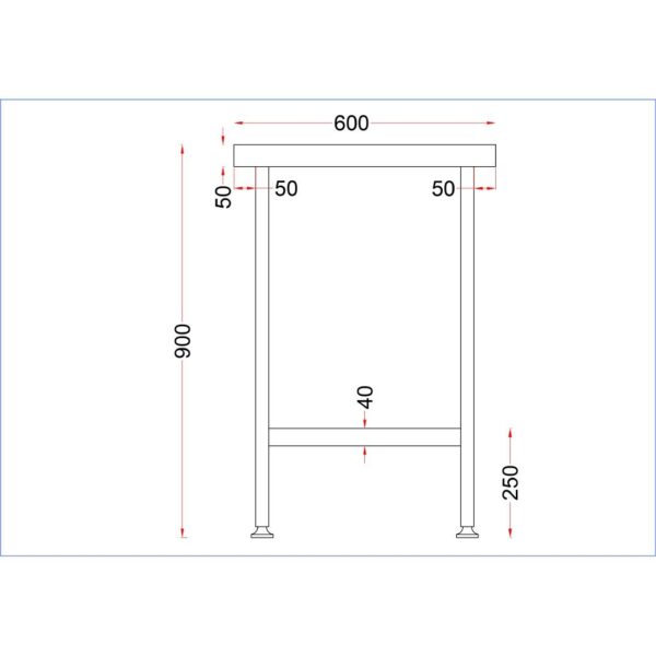 Holmes Stainless Steel Centre Table 600mm