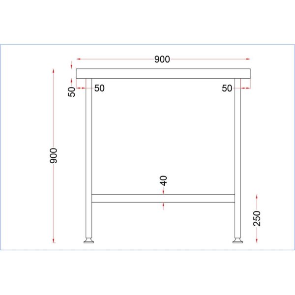 Holmes Stainless Steel Centre Table 900mm
