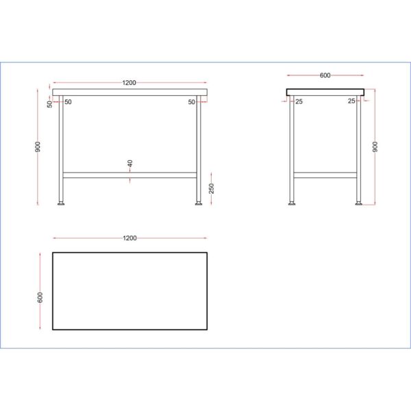 Holmes Stainless Steel Centre Table 1200mm