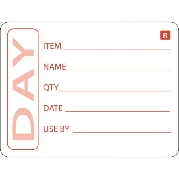 Vogue Removable Prepped Food Labels