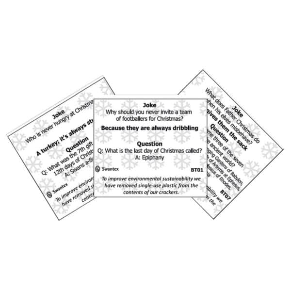 Swantex Bright Stars Christmas Crackers 9" - Content 1 (Pack 100)