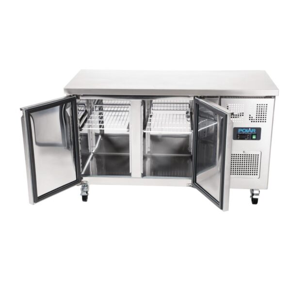 Polar 2 Door Counter Fridge 228Ltr