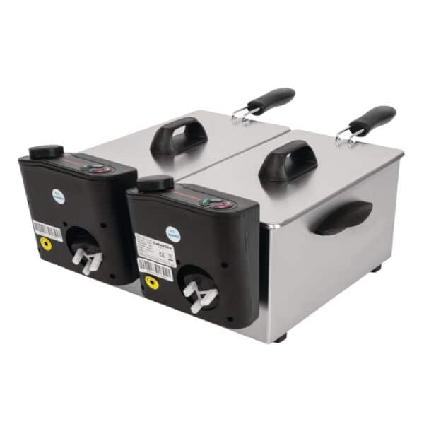 Caterlite Light Duty Double Tank Countertop Fryer 2 x 3.5Ltr
