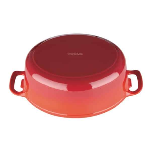 Vogue Red Oval Casserole Dish 6Ltr