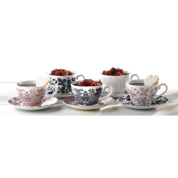 Churchill Vintage Prints Georgian Teacup Blue 200ml