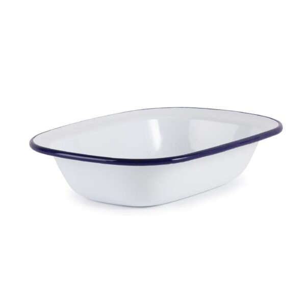 Olympia Enamel Pie Dishes Rectangular 180 x 135mm
