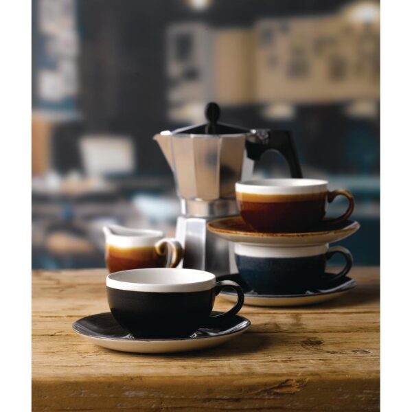 Churchill Monochrome Cappuccino Saucer Iron Black 158mm