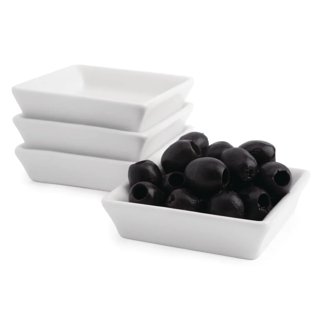Olympia Flat Square Miniature Dishes 80mm - Image 4