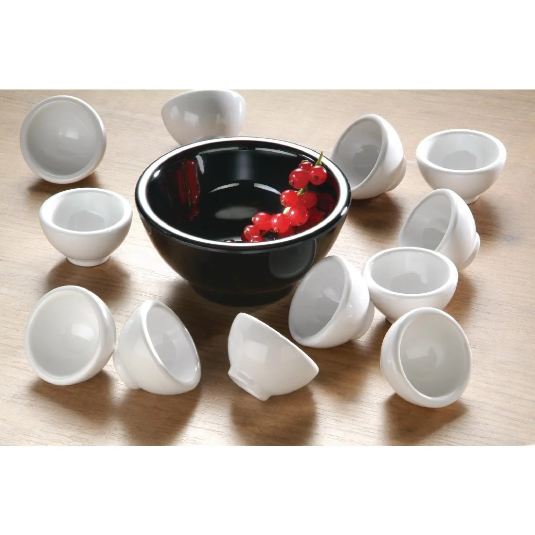 APS Pure Melamine White Round Mini Bowl 55mm - Image 2