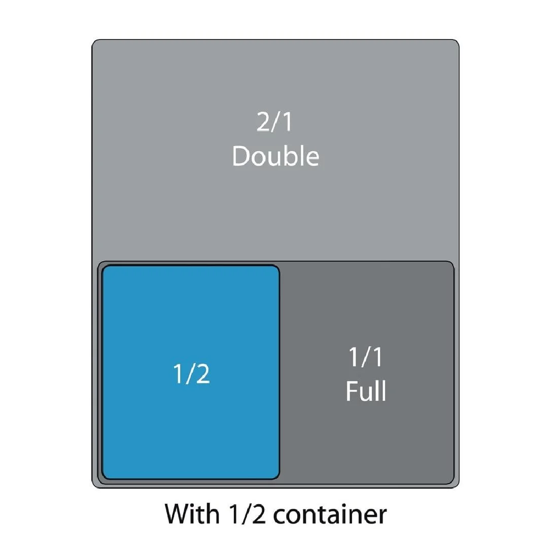 Vogue Polycarbonate 1/2 Gastronorm Container 100mm Clear - Image 2