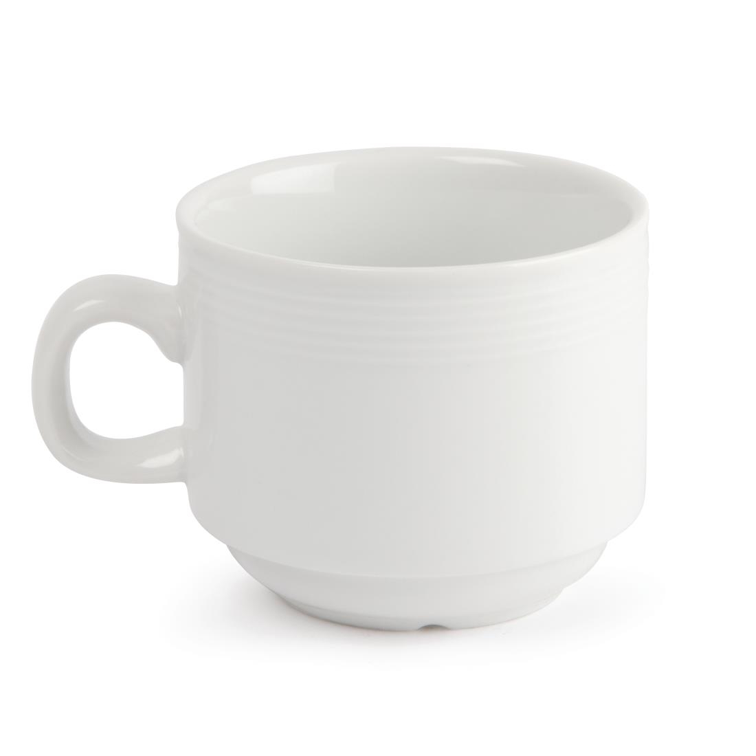 Olympia Linear Stacking Tea Cups 200ml 7oz
