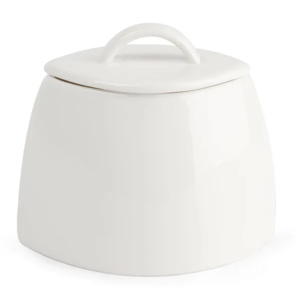 Lumina Fine China Oval Sugar Bowls with Lids 200ml 7oz
